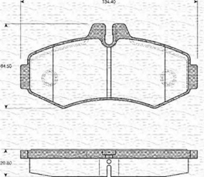 MAGNETI MARELLI 363702161094 -  Комплект тормозных колодок, дисковый тормоз